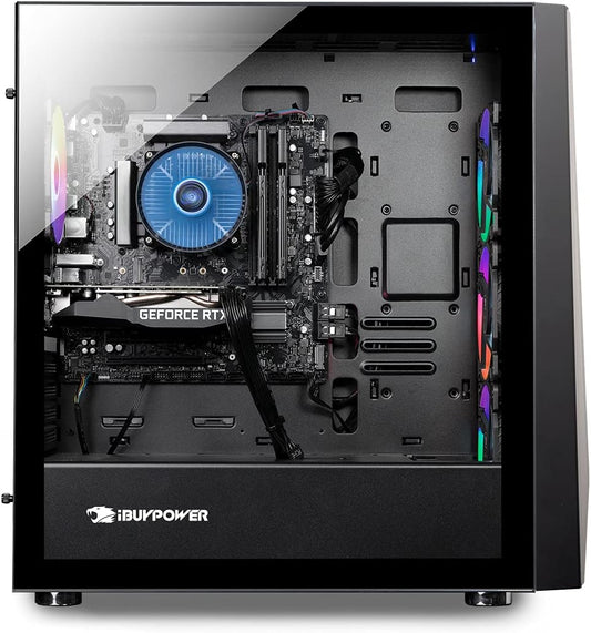 iBUYPOWER Pro Gaming PC Computer Desktop Trace 5 MR 178i (Intel i7-11700F 2.5GHz, NVIDIA GeForce RTX 2060 6GB, 16GB DDR4 RAM, 480GB SSD, 1TB HDD, WiFi Ready, Windows 11 Home)