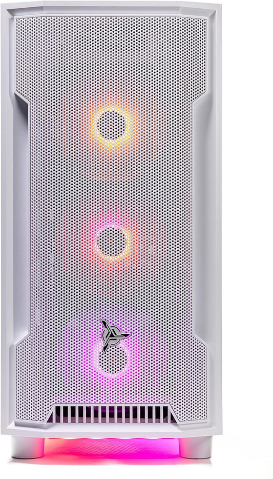 Skytech Gaming Archangel Gaming PC Desktop – Intel Core i7 12700F 2.1 GHz, NVIDIA RTX 4060, 1TB NVME SSD, 16GB DDR4 RAM 3200, 600W Gold PSU, 240mm AIO, 11AC Wi-Fi, Windows 11 Home 64-bi,White
